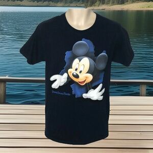 Disney Dreams Florida Mickey Mouse Breakout Double Sided Navy Blue Tee S 34/36